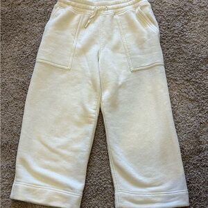 Smartwool Women’s Recycled Terry Crop Wide Leg Pant / Jogger Almond